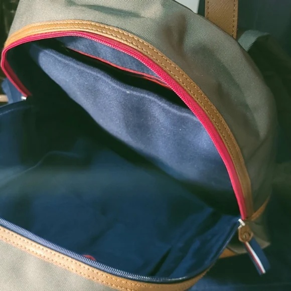Tommy Hilfiger Olive Green Canvas Backpack - Picture 7 of 9